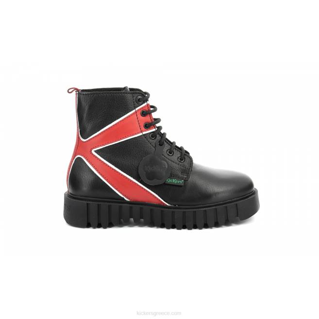 γυναίκες κλωτσιά υπέροχο μαύρο κόκκινοKickers J486219