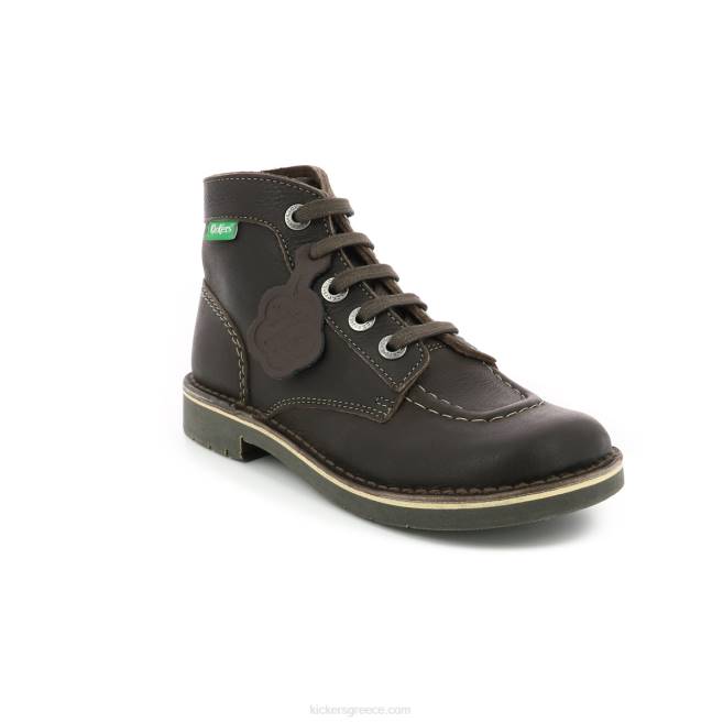 γυναίκες kick col dk brown wh stiching permKickers J486222
