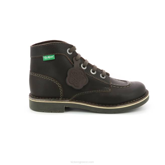 γυναίκες kick col dk brown wh stiching permKickers J486222