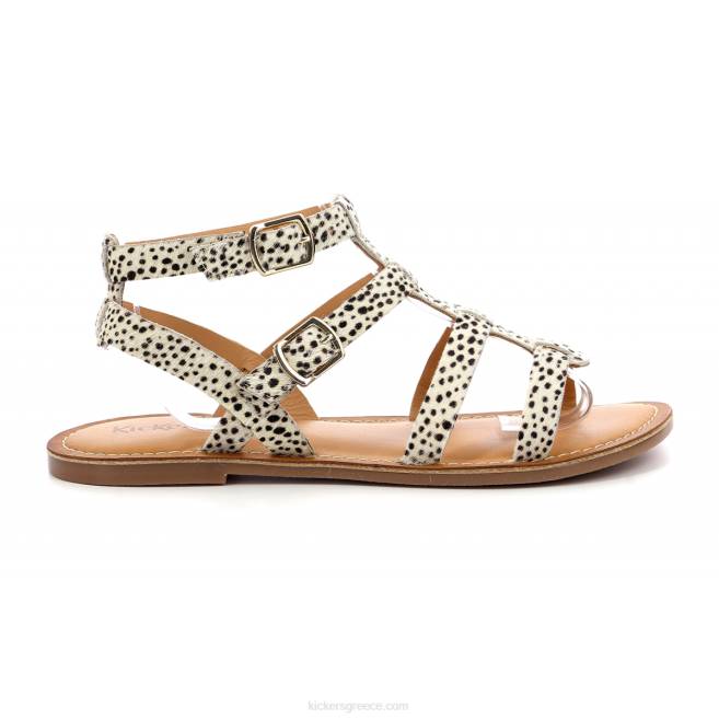 γυναίκες kick ζαλισμένη λευκή καφέ εκτύπωσηKickers J48674