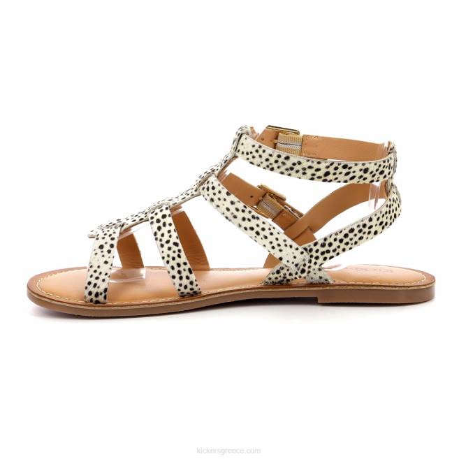 γυναίκες kick ζαλισμένη λευκή καφέ εκτύπωσηKickers J48674