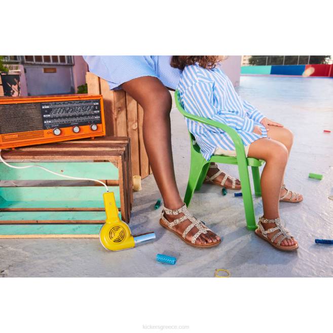 γυναίκες kick ζαλισμένη λευκή καφέ εκτύπωσηKickers J48674