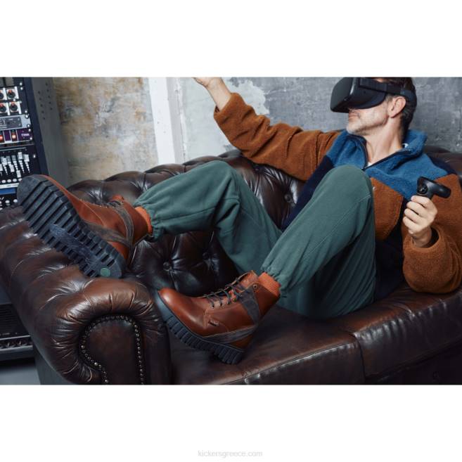 άνδρες κλωτσιά υπέροχο σκούρο καφέKickers J486355