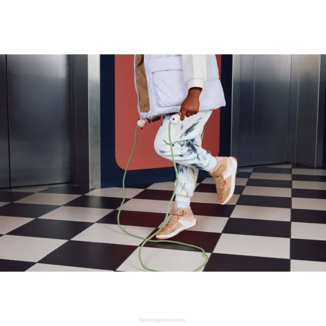 παιδιά kickalien μπεζ ροζ γκλίτερKickers J486979