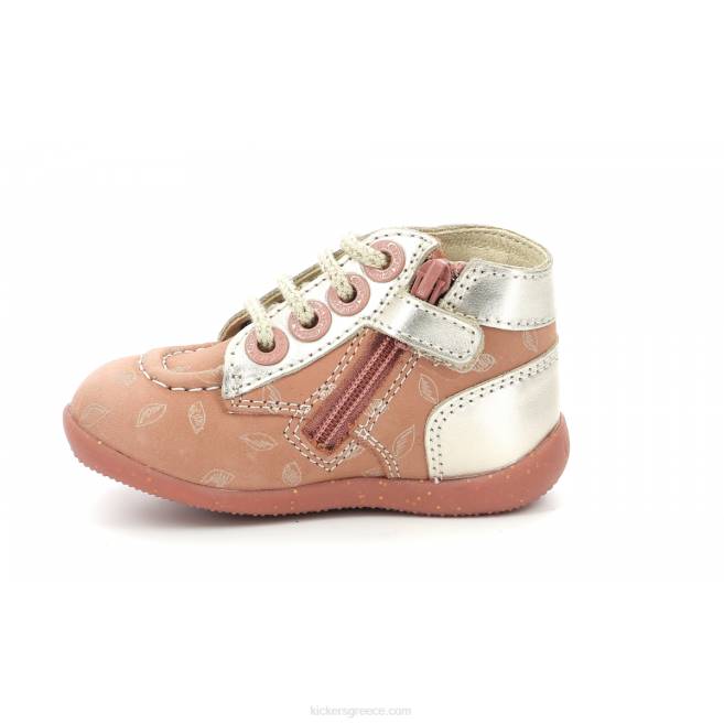 παιδιά bonzip-2 ροζ χρυσό τυπωμένοKickers J486766
