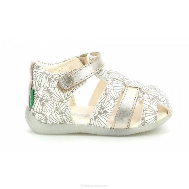 παιδιά bigflo-2 λευκό ασημί κοχύλιKickers J486581