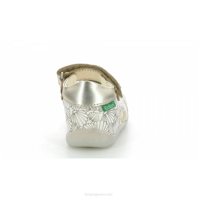 παιδιά binsia-2 λευκό ασημί κοχύλιKickers J486380