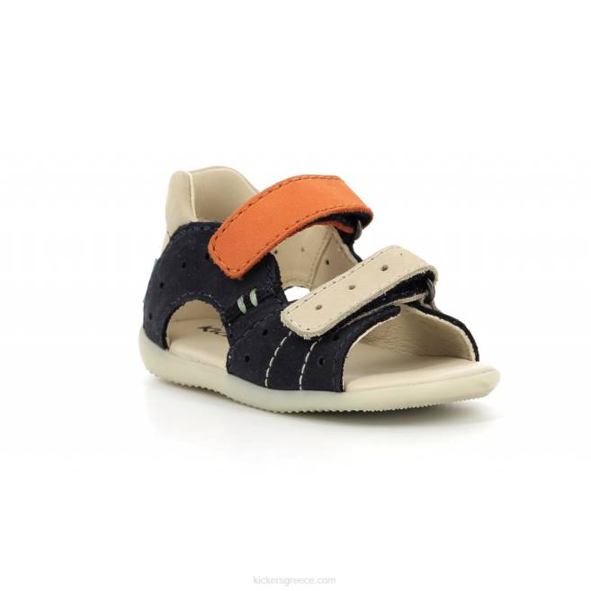 παιδιά boping-2 navy μπεζ πορτοκαλίKickers J486434